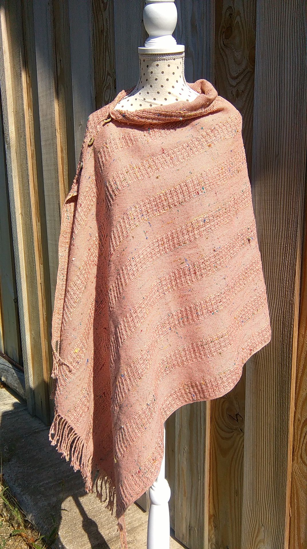 étole tissée-coton lin